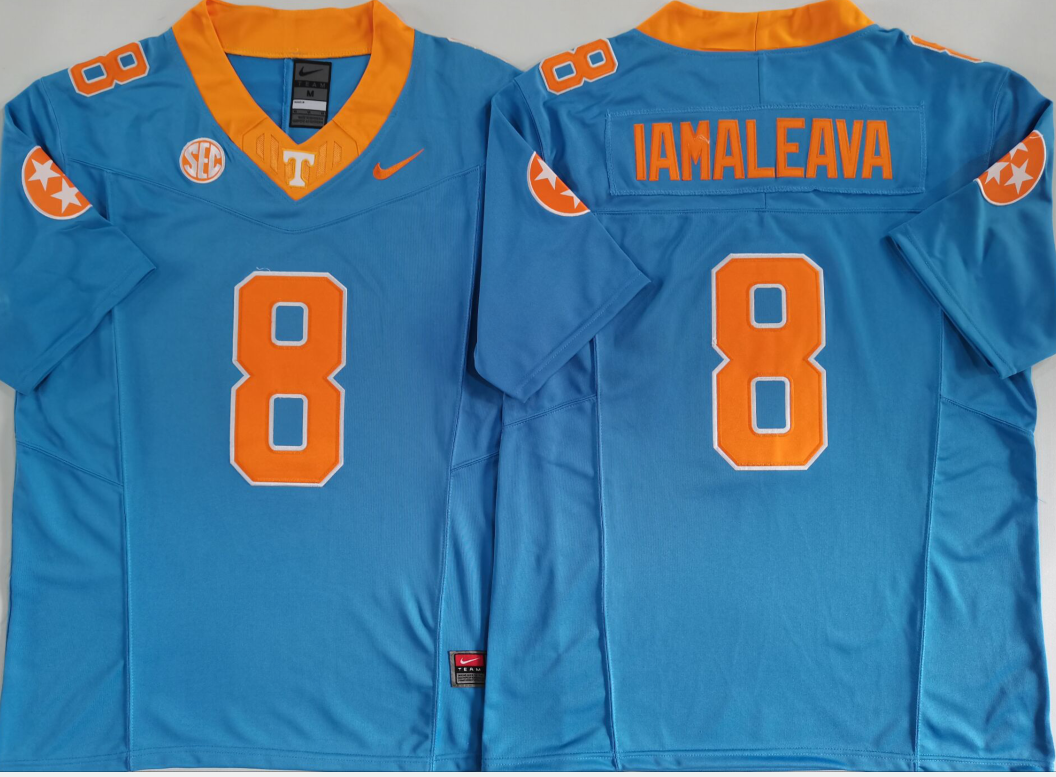 Men's Tennessee Volunteers Nico Iamaleava #8 Blue Jersey